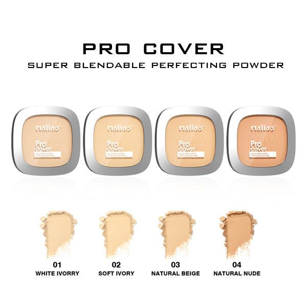 Maliao Pro Cover Super-Blendable Perfecting Compact Powder - Seamless Perfection for Every Skin Tone